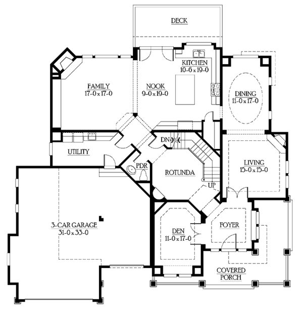 Dream House Plan - Victorian Floor Plan - Main Floor Plan #132-477