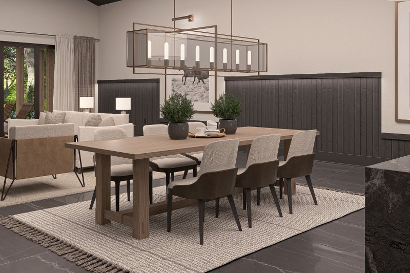 House Design - Interior - Dining Room 1 for Barndominium House Plan #455-327 - 3 bed, 2.5 bath