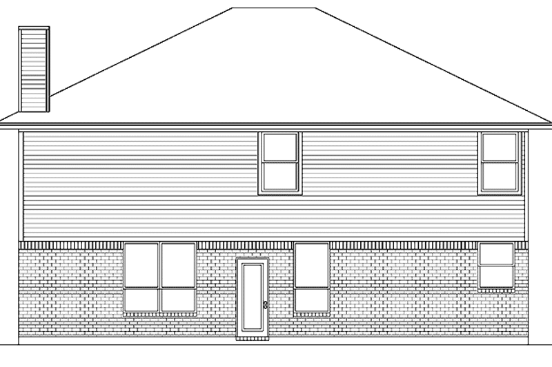 Home Plan - Exterior - Rear Elevation for Traditional House Plan #84-692 - 4 bed, 2.5 bath