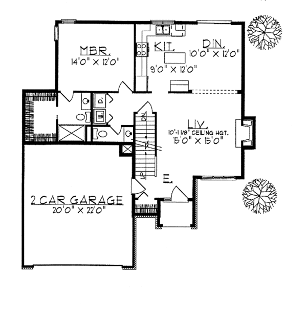 Architectural House Design - Traditional Floor Plan - Main Floor Plan #70-1318