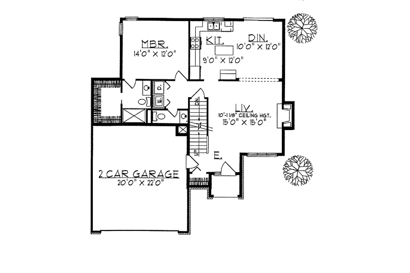 Home Plan - Floor Plan - Main Floor for Traditional House Plan #70-1318 - 3 bed, 2.5 bath