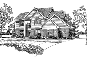 Exterior - Front Elevation for Traditional House Plan #72-1115 - 4 bed, 2.5 bath