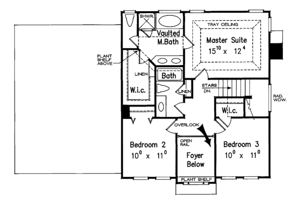 Dream House Plan - Colonial Floor Plan - Upper Floor Plan #927-136