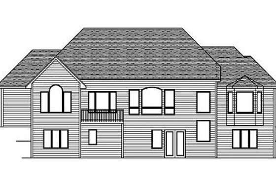 Exterior - Rear Elevation for Traditional House Plan #51-330 - 3 bed, 2.5 bath