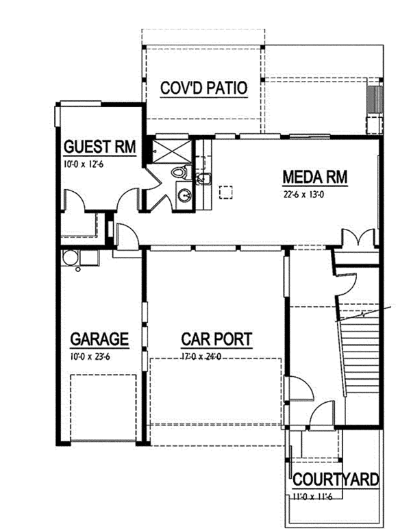 House Design - Contemporary Floor Plan - Main Floor Plan #569-13
