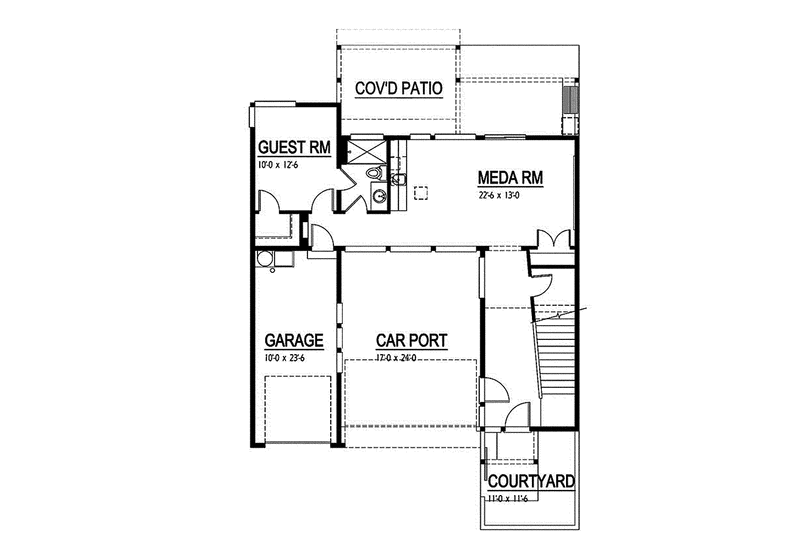 Dream House Plan - Floor Plan - Main Floor for Contemporary House Plan #569-13 - 3 bed, 3 bath