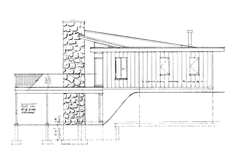 House Design - Exterior - Other Elevation 1 for Contemporary House Plan #47-666 - 3 bed, 1 bath