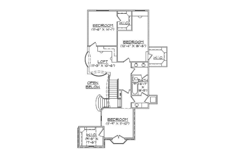 Home Plan - Floor Plan - Upper Floor for European House Plan #945-76 - 4 bed, 2.5 bath