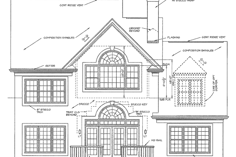 Dream House Plan - Exterior - Rear Elevation for Craftsman House Plan #453-221 - 3 bed, 2.5 bath