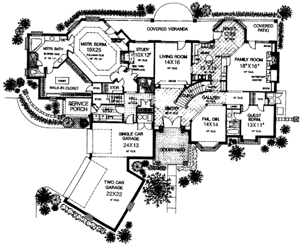 Home Plan - European Floor Plan - Main Floor Plan #310-1133
