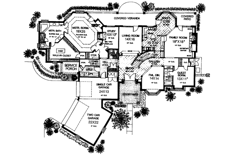 Dream House Plan - Floor Plan - Main Floor for European House Plan #310-1133 - 5 bed, 4.5 bath