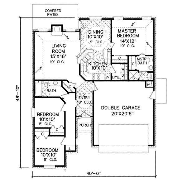 Traditional Floor Plan - Main Floor Plan #65-344
