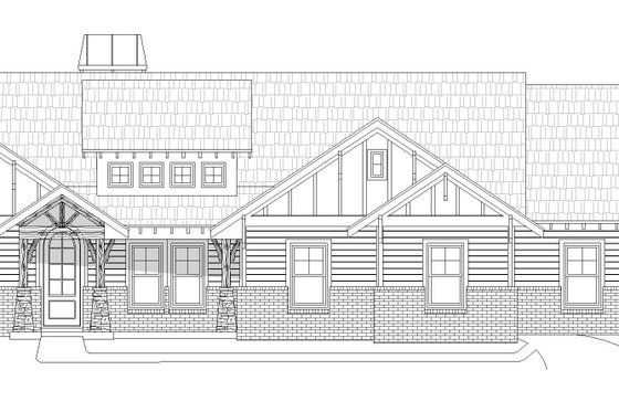 Exterior - Front Elevation 3 for Craftsman House Plan #932-282 - 4 bed, 3 bath