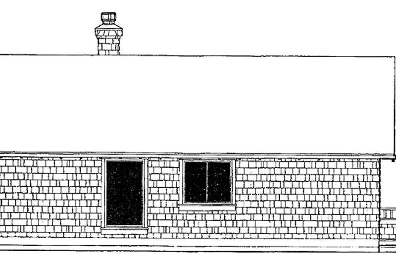 Architectural House Design - Exterior - Rear Elevation for Craftsman House Plan #48-796 - 3 bed, 2 bath