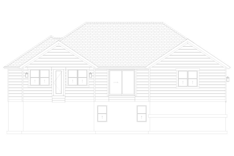 House Blueprint - Exterior - Rear Elevation 2 for Farmhouse House Plan #1060-488 - 3 bed, 2 bath