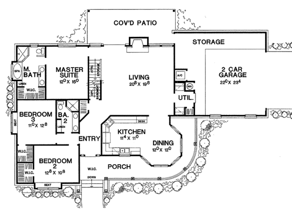 Architectural House Design - Country Floor Plan - Main Floor Plan #472-128