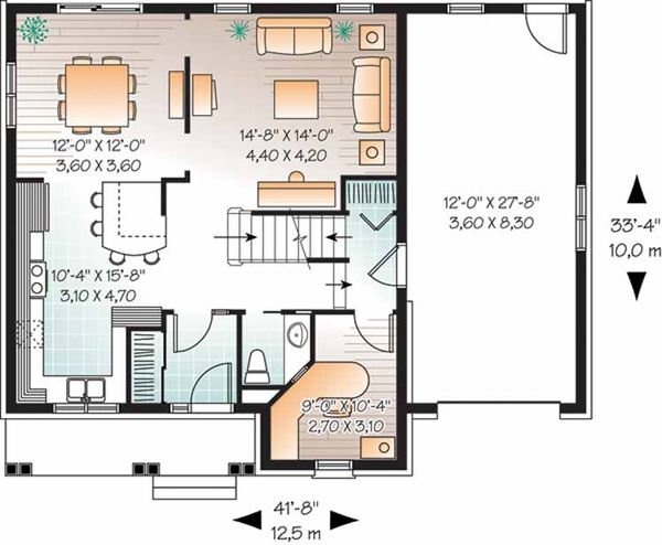 House Plan Design - European Floor Plan - Main Floor Plan #23-2457