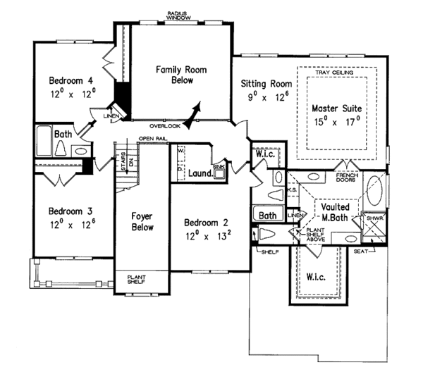Dream House Plan - Colonial Floor Plan - Upper Floor Plan #927-222