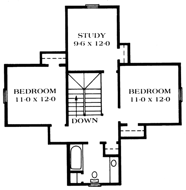 Architectural House Design - Victorian Floor Plan - Upper Floor Plan #1014-7