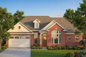 Architectural House Design - Traditional Exterior - Front Elevation Plan #80-108