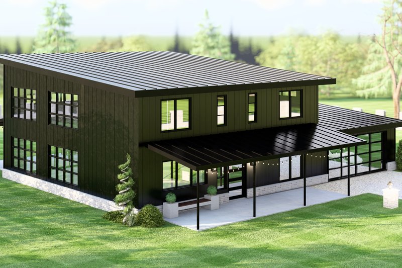 Dream House Plan - Exterior - Other Elevation 4 for Barndominium House Plan #1064-372 - 3 bed, 3 bath