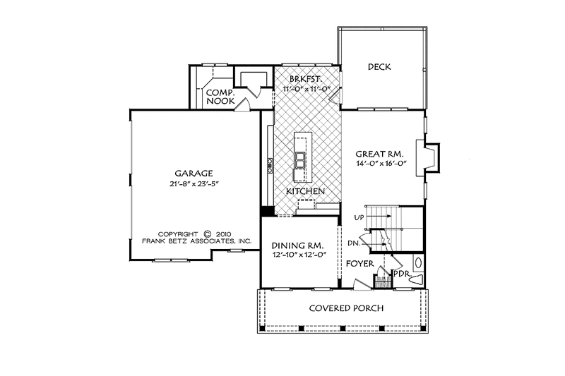 Home Plan - Floor Plan - Main Floor for Country House Plan #927-952 - 4 bed, 2.5 bath