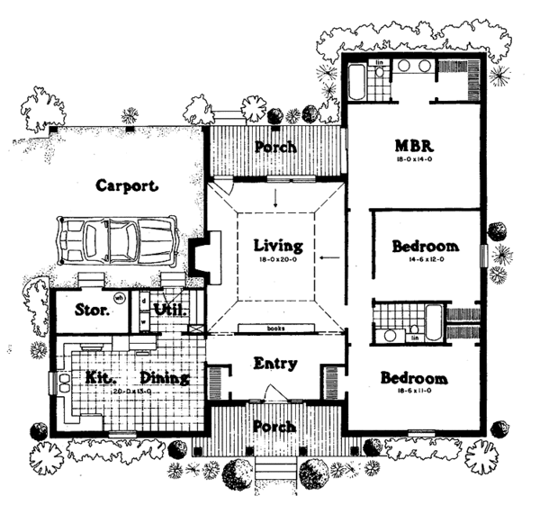 House Design - Classical Floor Plan - Main Floor Plan #36-575