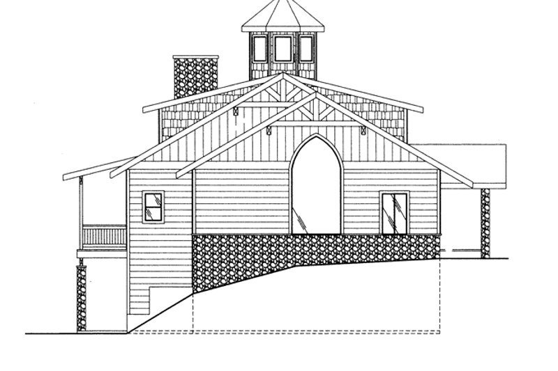 House Blueprint - Exterior - Other Elevation for Colonial House Plan #117-845 - 6 bed, 3 bath