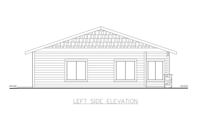 Home Plan - Exterior - Other Elevation for Bungalow House Plan #117-1016 - 2 bed, 2 bath
