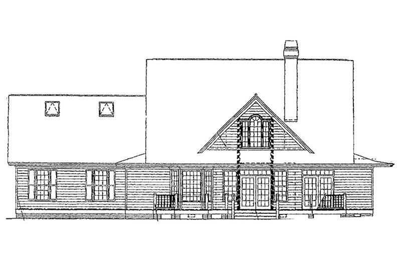 Dream House Plan - Exterior - Rear Elevation 1 for Country House Plan #929-215 - 4 bed, 2.5 bath