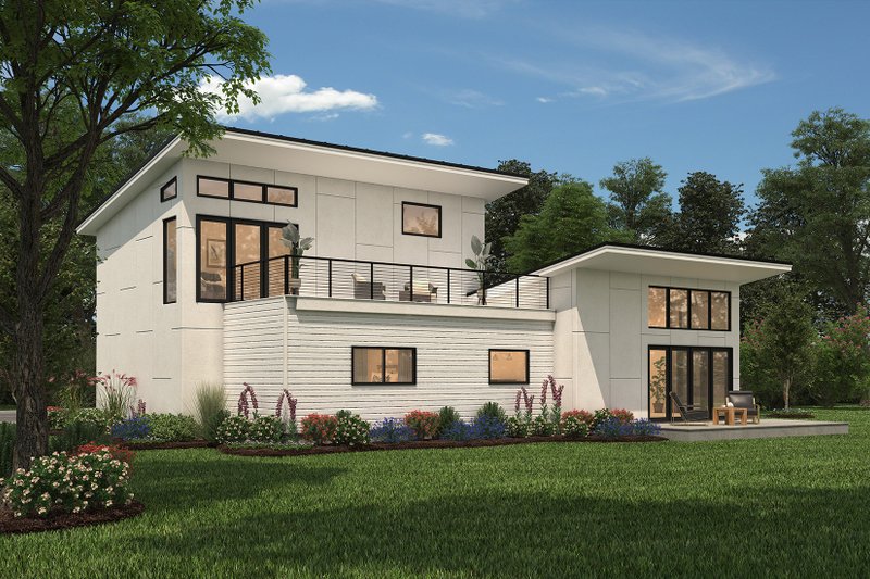 House Plan Design - Modern Exterior - Rear Elevation Plan #497-31