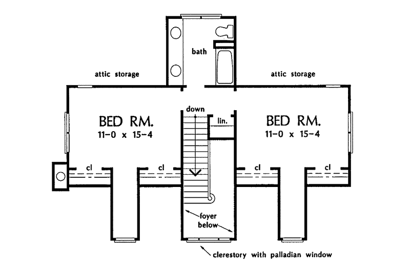 Home Plan - Floor Plan - Upper Floor for Country House Plan #929-140 - 3 bed, 2.5 bath