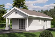 Traditional Style House Plan - 1 Beds 1 Baths 499 Sq/Ft Plan #1106-150 Exterior 