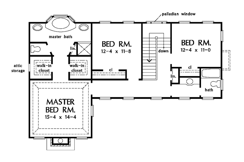 Dream House Plan - Floor Plan - Upper Floor for Country House Plan #929-261 - 3 bed, 2.5 bath