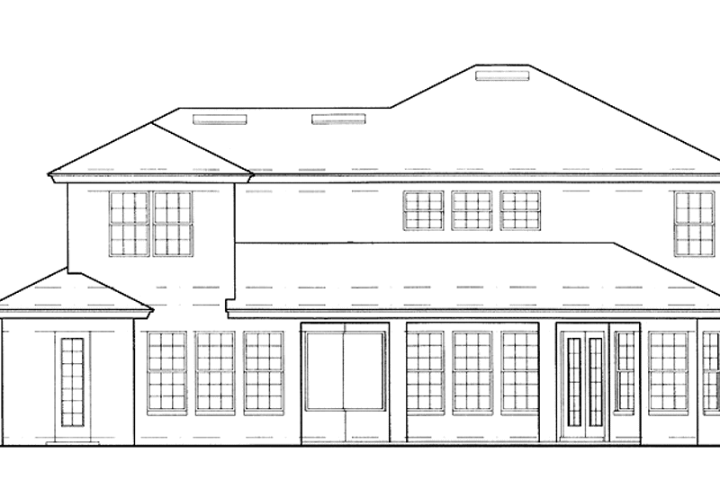 Home Plan - Exterior - Rear Elevation for Mediterranean House Plan #417-766 - 5 bed, 3.5 bath