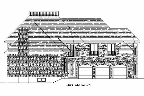 Exterior - Other Elevation 1 for European House Plan #138-324 - 4 bed, 2.5 bath