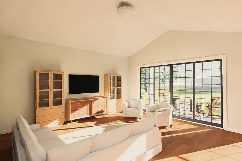 Architectural House Design - Interior - Family Room for Farmhouse House Plan #513-2428 - 4 bed, 2.5 bath