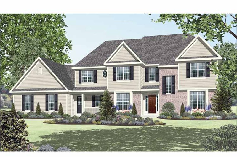 Dream House Plan - Exterior - Front Elevation 3 for Country House Plan #328-463 - 4 bed, 3.5 bath