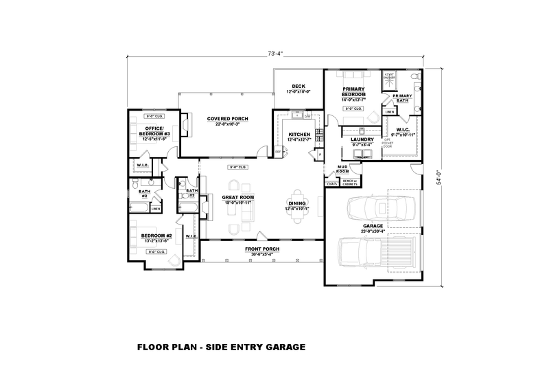Dream House Plan - Floor Plan - Main Floor for Farmhouse House Plan #1117-24 - 3 bed, 3 bath