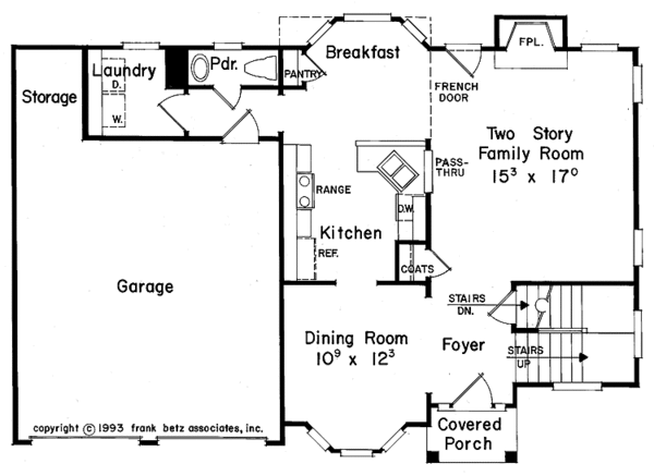 Dream House Plan - Colonial Floor Plan - Main Floor Plan #927-91