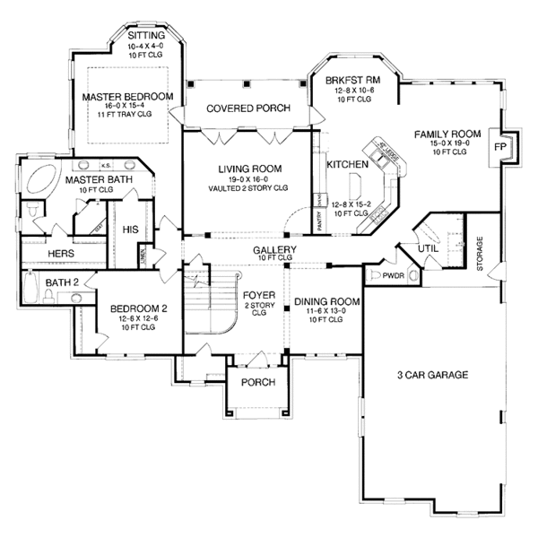 Architectural House Design - Country Floor Plan - Main Floor Plan #952-183