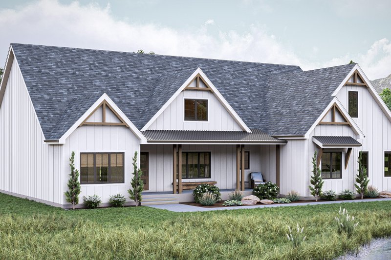 House Plan Design - Exterior - Other Elevation 1 for Farmhouse House Plan #455-502 - 4 bed, 3 bath