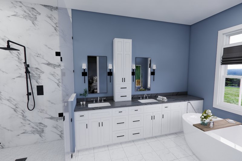 House Blueprint - Interior - Master Bathroom 1 for Ranch House Plan #51-1326 - 3 bed, 2.5 bath