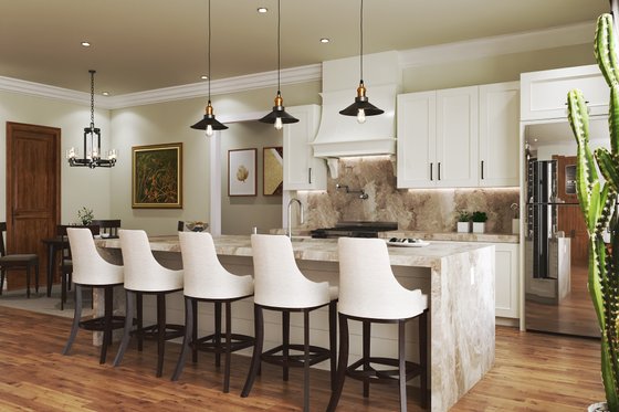 Interior - Kitchen for Ranch House Plan #54-564 - 3 bed, 2 bath