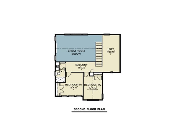 Farmhouse Floor Plan - Upper Floor Plan #1070-238
