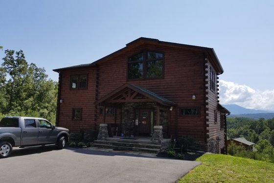 Exterior - Front Elevation for Cabin House Plan #123-121 - 6 bed, 5.5 bath