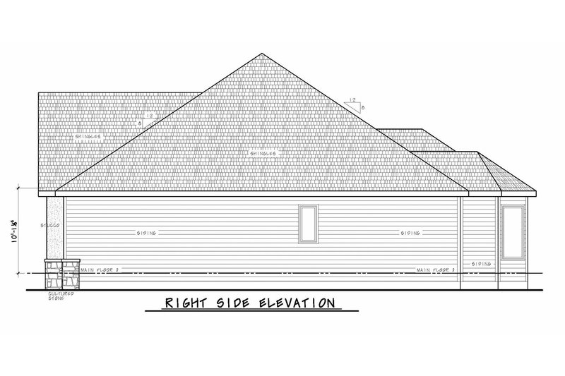 Dream House Plan - Right Side Elevation