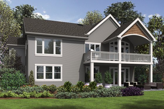 Exterior - Rear Elevation for Cottage House Plan #48-969 - 5 bed, 3 bath