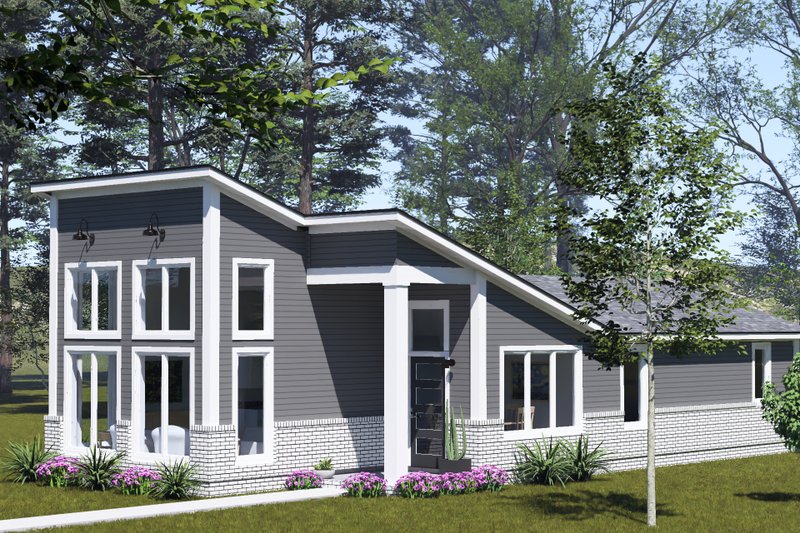 Dream House Plan - Exterior - Other Elevation 1 for Modern House Plan #513-2440 - 2 bed, 2 bath