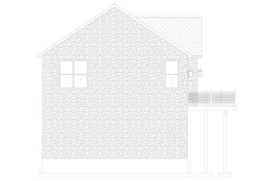 Exterior - Other Elevation for European House Plan #1060-325 - 2 bed, 1.5 bath